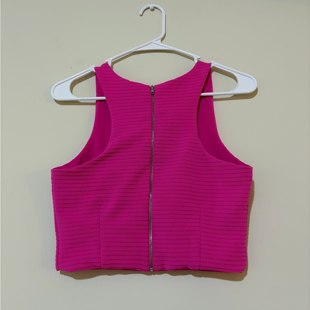 Fuchsia Ribbed Crop Tank Top  Bundle - Picture 3 of 9